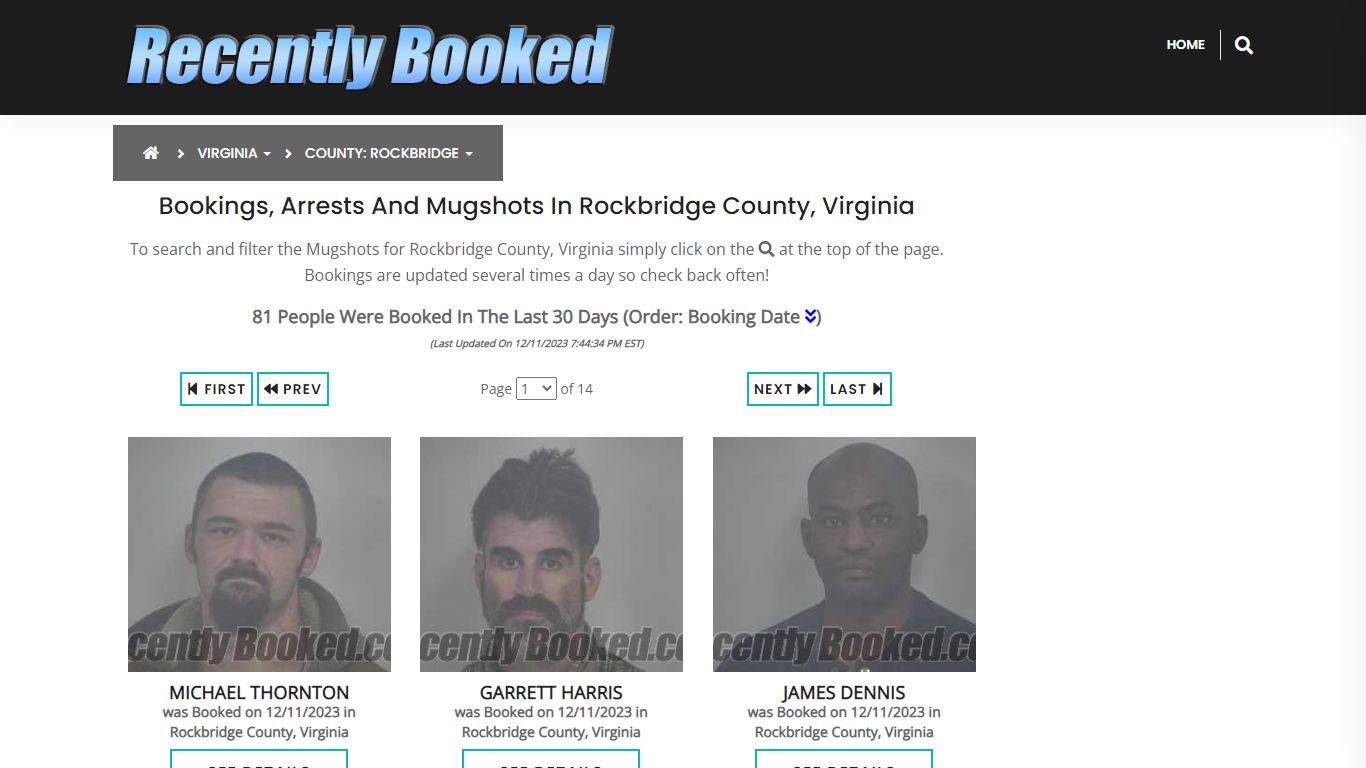 Bookings, Arrests and Mugshots in Rockbridge County, Virginia